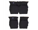 ZAFFIRO Dwuczęściowe Mufki 2w1 do wózka WEŁNA premium - BLACK Cozy