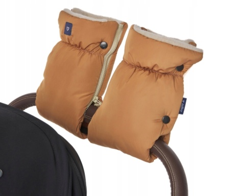 ZAFFIRO Dwuczęściowe Mufki 2w1 do wózka WEŁNA premium - BLACK Cozy