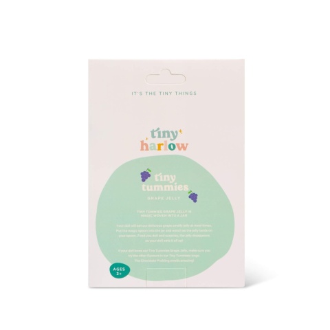 Tiny Harlow Zestaw Tiny Tummies Magiczny słoiczek z łyżeczką | Winogrono