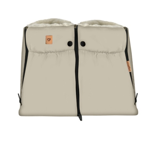 ZAFFIRO Komplet Śpiworek iGrow + mufki Aspen wełna premium | vanilla