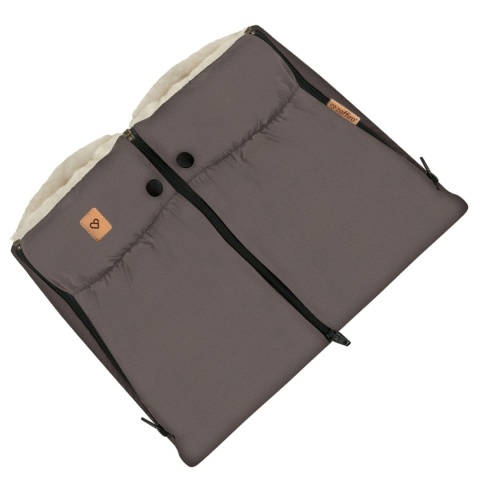 ZAFFIRO Komplet Śpiworek iGrow + mufki Nordico wełna premium | taupe