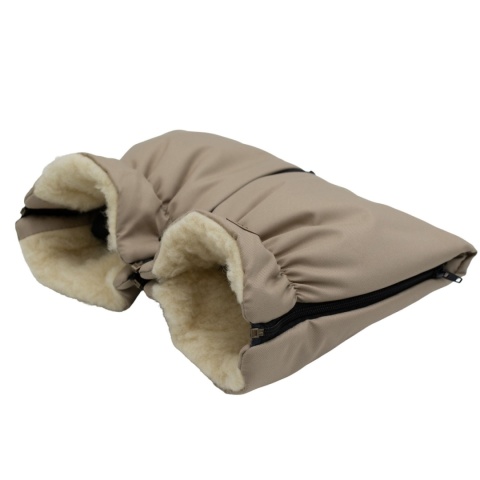 ZAFFIRO Mufki dwuczęściowe do wózka wełna basic Nordico | beige