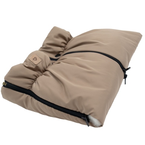 ZAFFIRO dwuczęściowe mufki 2w1 do wózka wełna premium | Aspen latte