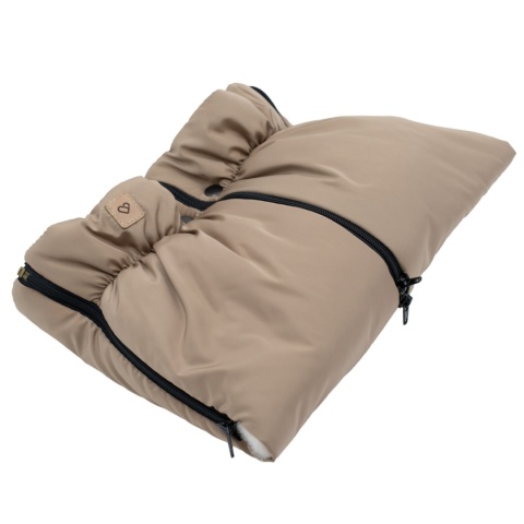 ZAFFIRO dwuczęściowe mufki 2w1 do wózka wełna premium | Aspen latte