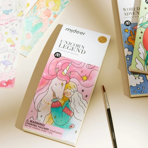 mideer Kolorowanka akwarelowa | Jednorożec