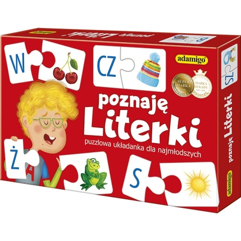Adamigo Poznaję literki + Poznaję cyferki | zestaw puzzli edukacyjnych - gier planszowych