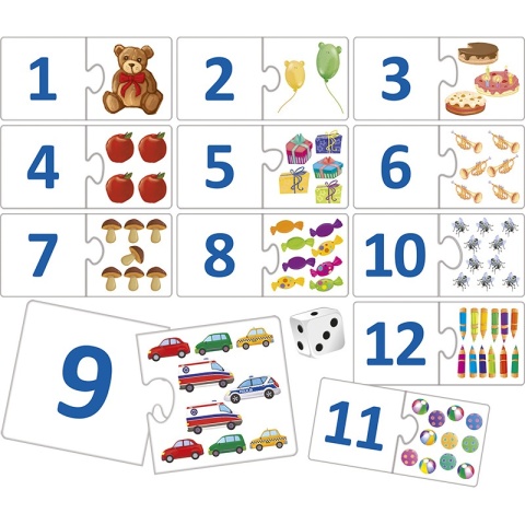 Adamigo Poznaję literki + Poznaję cyferki | zestaw puzzli edukacyjnych - gier planszowych