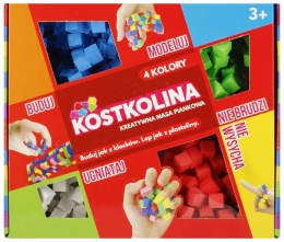 Art and Play Pianka do modelowania Kostkolina 4kol. | czerwona
