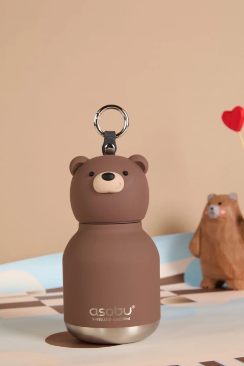Asobu Butelka termiczna Mini Bestie | Brązowy Niedźwiedź 200 ml