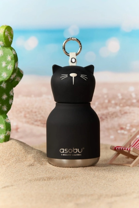 Asobu Butelka termiczna Mini Bestie | Czarny Kot 200 ml