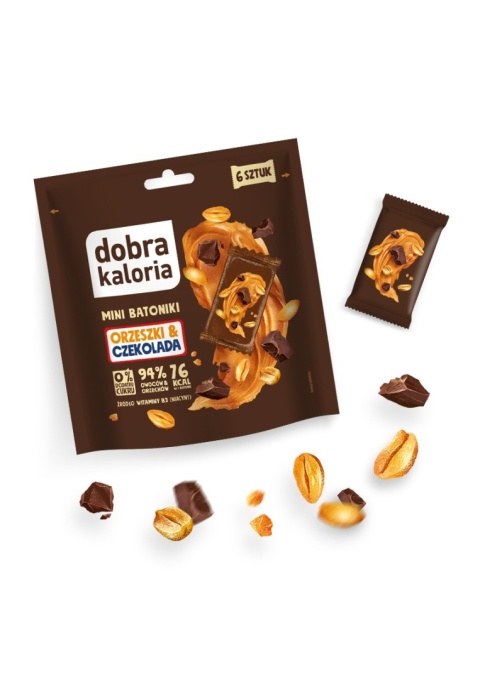 Dobra Kaloria Mini batoniki orzeszki & czekolada - 108g