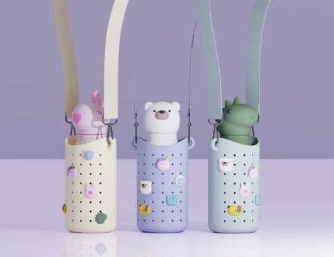 Asobu Etui na butelkę z paskiem Bestie Sling | fioletowe