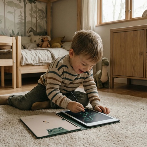 KidBook Tablet Graficzny z kartami pracy do rysowania | Dino