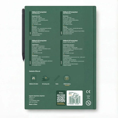 KidBook Tablet Graficzny z kartami pracy do rysowania | Dino