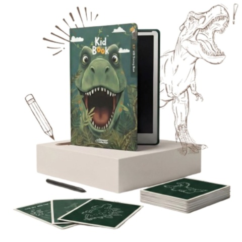 KidBook Tablet Graficzny z kartami pracy do rysowania | Dino