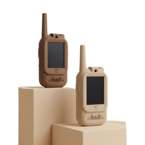 KidTooki Video Walkie Talkie | Beige&Brown