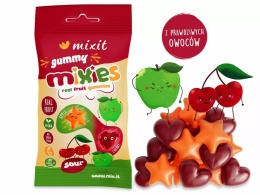 Mixit Owocowe Mixies | naturalne żelki o smaku jabłka i czereśni