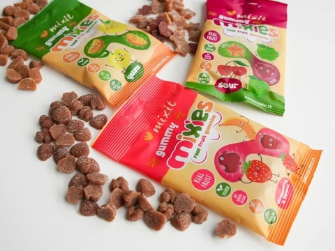 Mixit Owocowe Mixies | naturalne żelki o smaku truskawki i banana