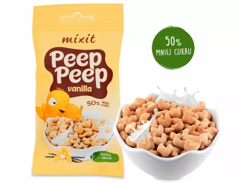 Mixit Płatki śniadaniowe Peep Peep | Waniliowe do kieszeni