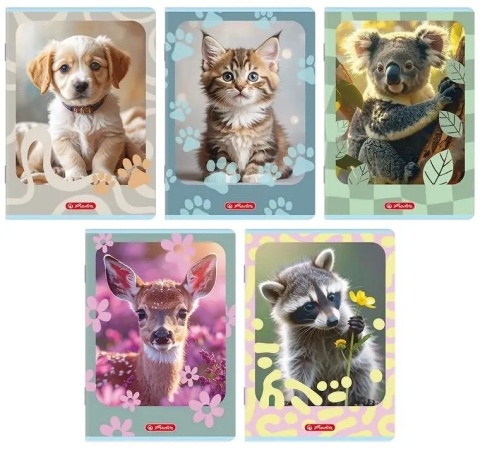HERLITZ Zeszyt A5/32K linia Animals 1szt.