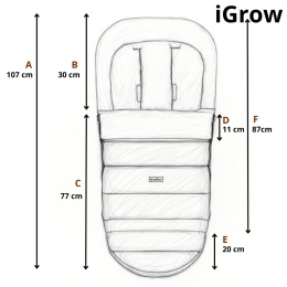 Zaffiro iGrow Scandi Adjustable Sleeping Bag 0-36m | black