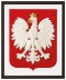 Godło Polski 3D – Urzędowy Wzór w Eleganckiej Drewnianej Ramie