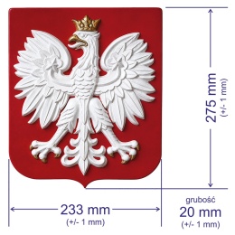 Godło Polski - Odlew gipsowy z płaskorzeźby z tarczą herbową