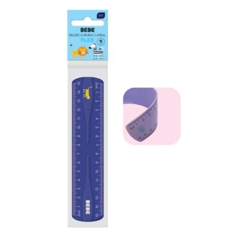 Linijka elastyczna Flex Bebe Kids 15 cm | granatowa Interdruk