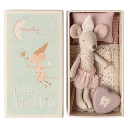 Maileg Myszka Zębowa Wróżka w pudełku - Tooth fairy mouse, Little sister in matchbox