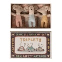 Maileg Triplets – baby mice in a matchbox | check pattern