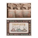 Maileg Triplets – baby mice in a matchbox | check pattern