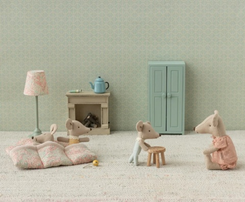 Maileg Triplets – baby mice in a matchbox | check pattern