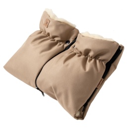 ZAFFIRO Mufki dwuczęściowe do wózka wełna basic Nordico | beige