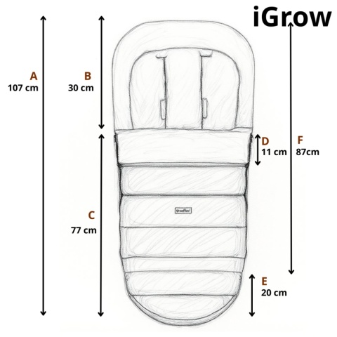 ZAFFIRO Śpiworek Regulowany iGrow Scandi 0-36m brown
