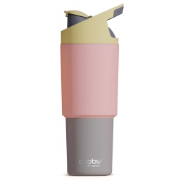 Asobu Butelka termiczna ze słomką Cosmic | pastel peach 1 l