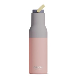 Asobu Butelka termiczna ze słomką Metro | pastel peach 600 ml