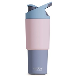 Asobu Butelka termiczna ze słomką Cosmic | pastel pink 1 l