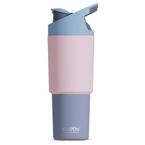 Asobu Butelka termiczna ze słomką Cosmic | pastel pink 1 l