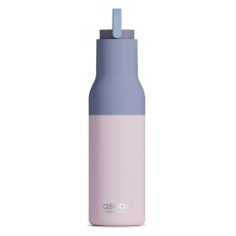 Asobu Butelka termiczna ze słomką Metro | pastel pink 600 ml