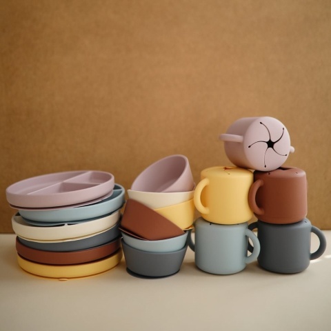 Mushie Silikonowa Miseczka dla Dziecka | Soft Lilac
