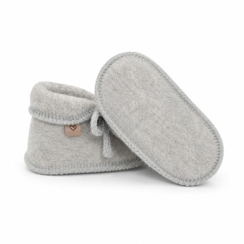 Zaffiro Buciki dziecięce Wełna premium Grey