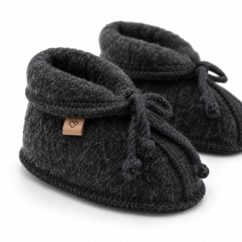 Zaffiro Buciki dziecięce Wełna premium | anthracite