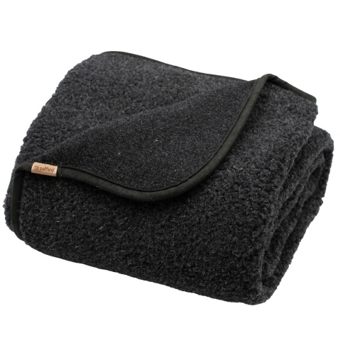 Zaffiro Blanket 100% wool - Lamb 100x150 Graphite