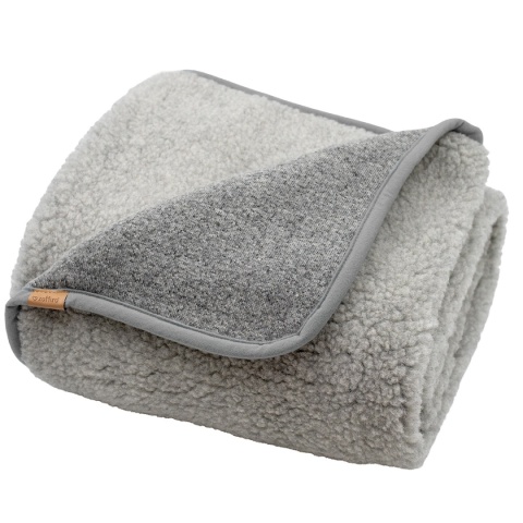 Zaffiro Blanket 100% wool - Lamb 100x150 Gray