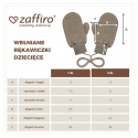 Zaffiro Rękawiczki dziecięce wełniane Sierra 3-5l | beige
