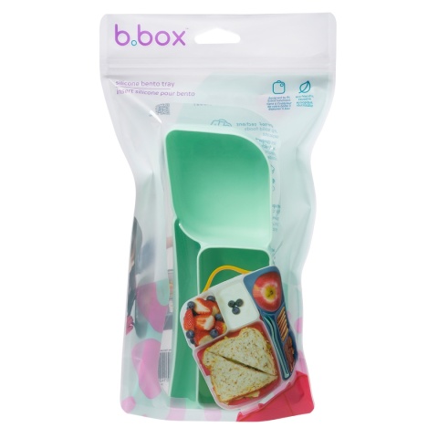 b.box Silikonowy wkład do lunchboxa z przegrodą na sztućce | Forest