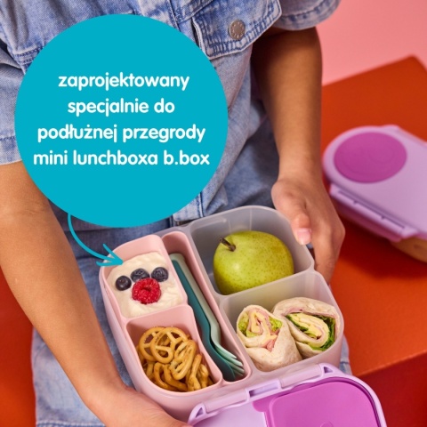 b.box Silikonowy wkład do mini lunchboxa z przegrodą na sztućce | Berry