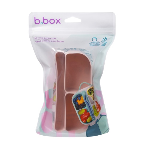b.box Silikonowy wkład do mini lunchboxa z przegrodą na sztućce | Berry