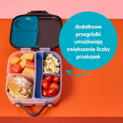 b.box Silikonowy wkład do mini lunchboxa z przegrodą na sztućce | Forest