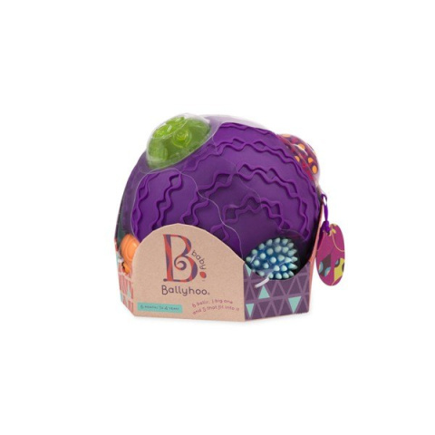 B.toys Kula z piłkami sensorycznymi Sorter – kombinacyjny zestaw sensoryczny - koralowy Ballyhoo